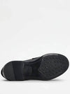 Brushed Leather Chain Loafers Black - TOD'S - BALAAN 6