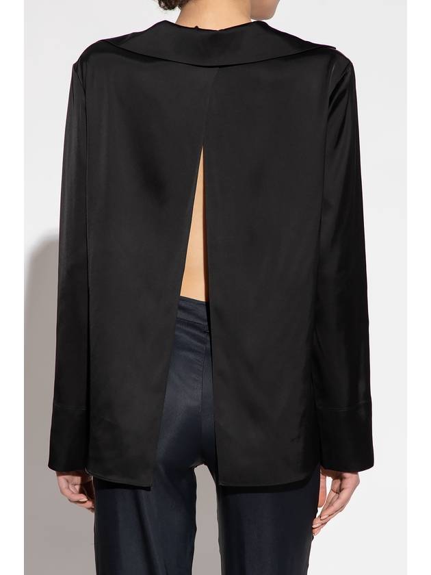 La Chemise Notte Open Charm Logo Shirt Black - JACQUEMUS - BALAAN 5