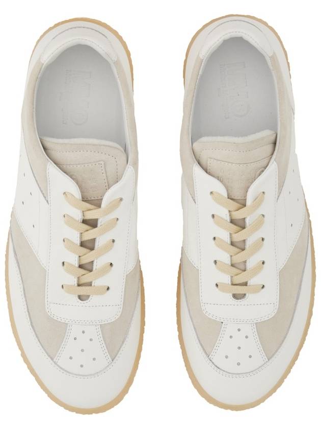 6 Court Leather Low Top Sneakers White - MAISON MARGIELA - BALAAN 4