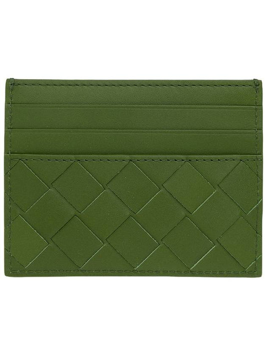 Intrecciato Leather Card Wallet Green - BOTTEGA VENETA - BALAAN.