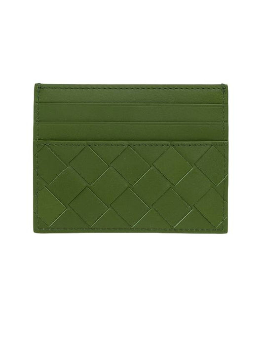 Intrecciato Leather Card Wallet Green - BOTTEGA VENETA - BALAAN 1
