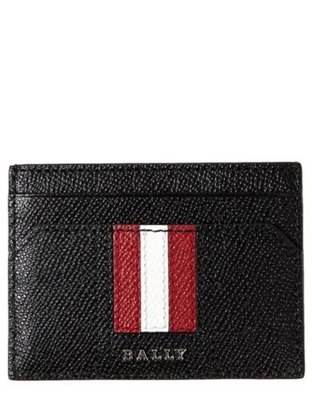 Tar Embossed Leather Card Wallet Black - BALLY - BALAAN 2