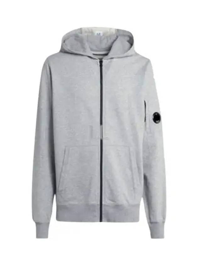 Light Fleece Zip Up Hoodie Grey - CP COMPANY - BALAAN 2