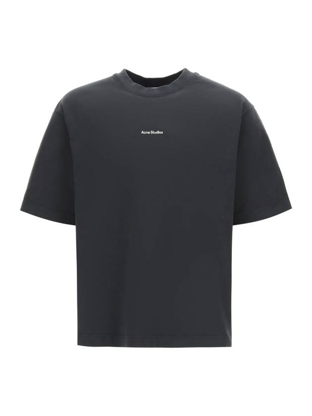 Logo short sleeve t shirt black - ACNE STUDIOS - BALAAN 1