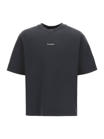 Logo short sleeve t shirt black - ACNE STUDIOS - BALAAN 1