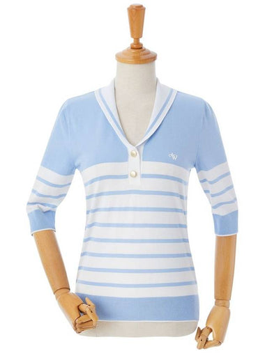 STRIPE SAILOR COLLAR KNITBLUE - AOW - BALAAN 1