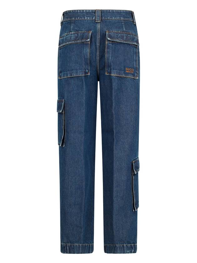 Denim Straight Pants 774082 XDCS94447 - GUCCI - BALAAN 3