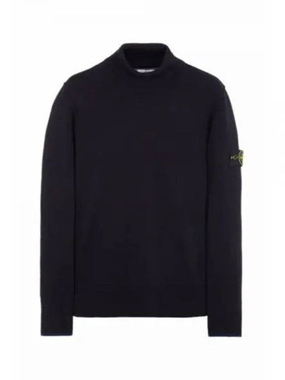 Wappen Patch Wool Turtleneck Navy - STONE ISLAND - BALAAN 2