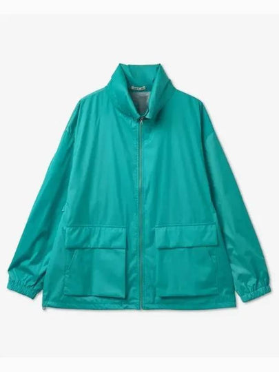 Hard twist zip up blouson jumper turquoise blue A24SB02SLTURQUOISEBLUE - AURALEE - BALAAN 1