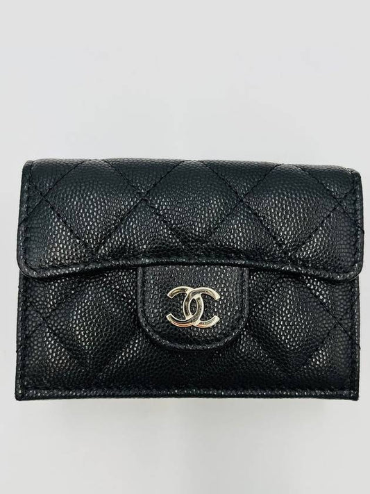 Classic Caviar Gold Plated Small Flap Half Wallet Black - CHANEL - BALAAN 2