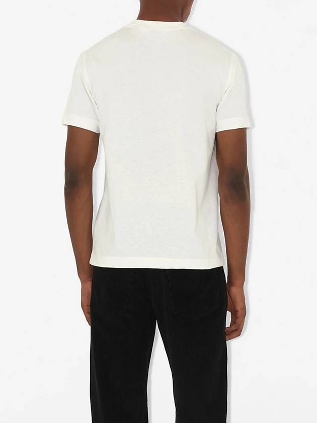 Check Label Cotton Short Sleeve T-Shirt Chalk - BURBERRY - BALAAN 5