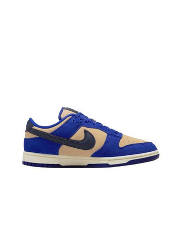 Dunk Low LX Suede Low Top Sneakers Beige Blue - NIKE - BALAAN 1