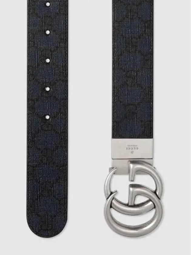 Marmont Double G Reversible Belt Dark Blue - GUCCI - BALAAN 2