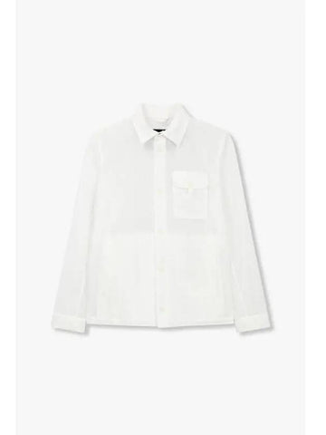 Men s Nylon Ripstop Shirt Jacket White - HERNO - BALAAN 1