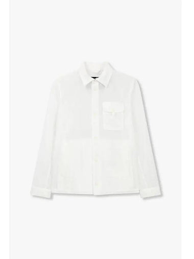 Last Men s Nylon Ripstop Shirt Jacket White - HERNO - BALAAN 1