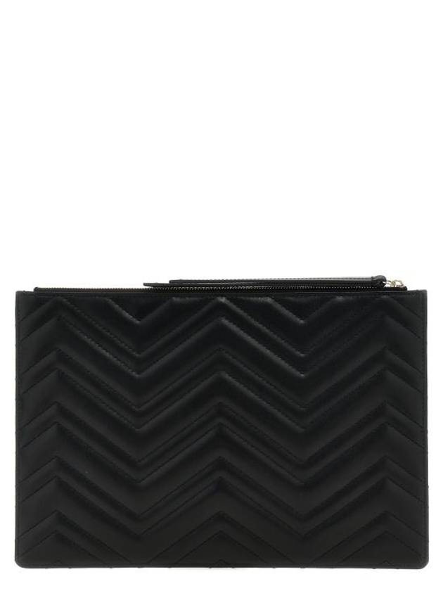 GG Marmont Large Pouch Bag Black - GUCCI - BALAAN 3