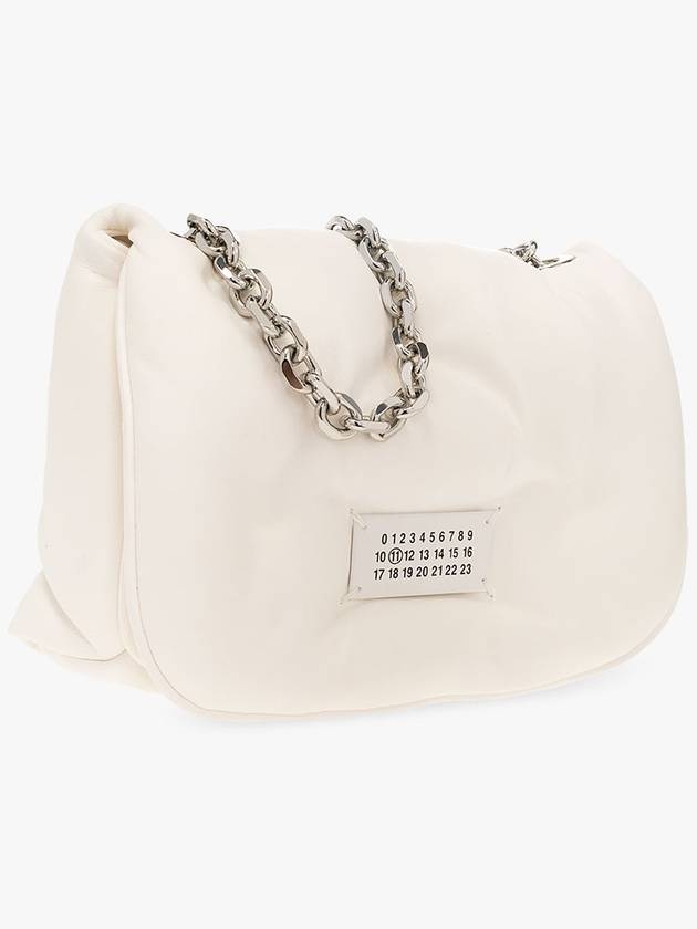 Glam Slam Logo Flap Cross Bag White - MAISON MARGIELA - BALAAN 5