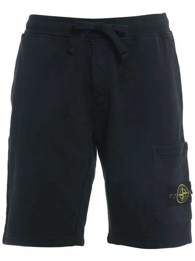 Men's Wappen Patch Bermuda Shorts Navy - STONE ISLAND - BALAAN 3