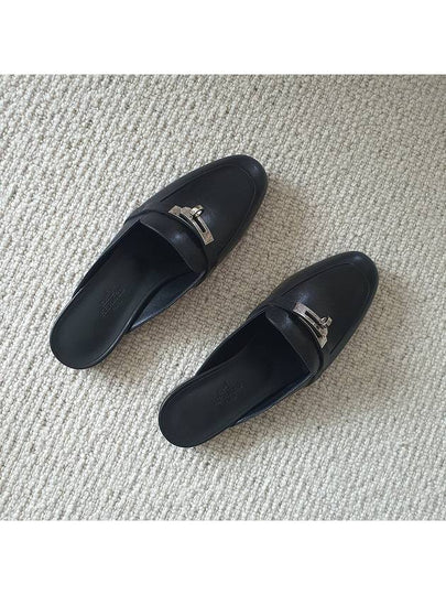 Gold Hardware Oz Mules Noir - HERMES - BALAAN 2