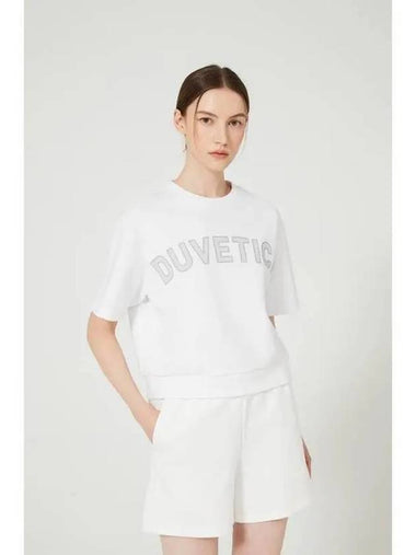 Marne Short Sleeve Light Ivory Women s T Shirt - DUVETICA - BALAAN 1