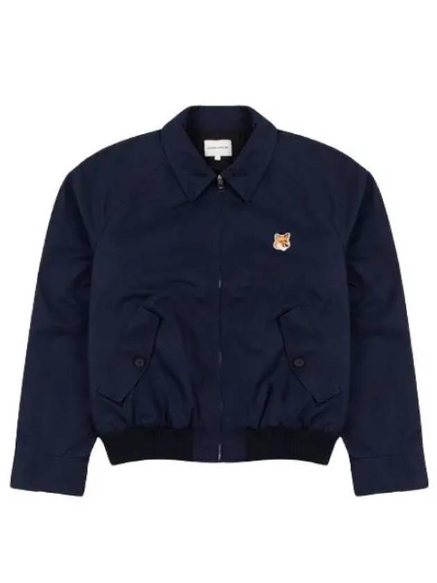 Harrington Zip-Up Jacket Navy - MAISON KITSUNE - BALAAN 2