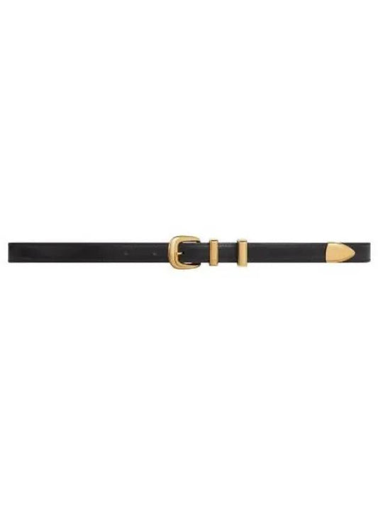 Western 14 Leather Belt Black - CELINE - BALAAN 2