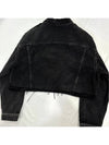 42 MiuMiu Men s Logo Denim Crop Cut Blouson Jacket Black Blue - MIU MIU - BALAAN 7