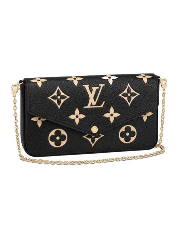 Felicie Pochette Monogram Cross Bag Black - LOUIS VUITTON - BALAAN.