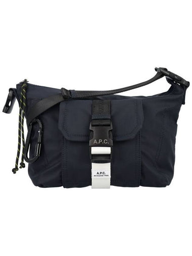 Track Logo Buckle Messenger Bag Navy - A.P.C. - BALAAN 1