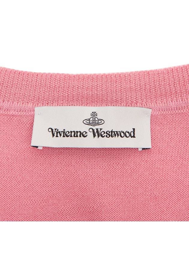 Bea Logo Wool Cardigan Pink - VIVIENNE WESTWOOD - BALAAN 10