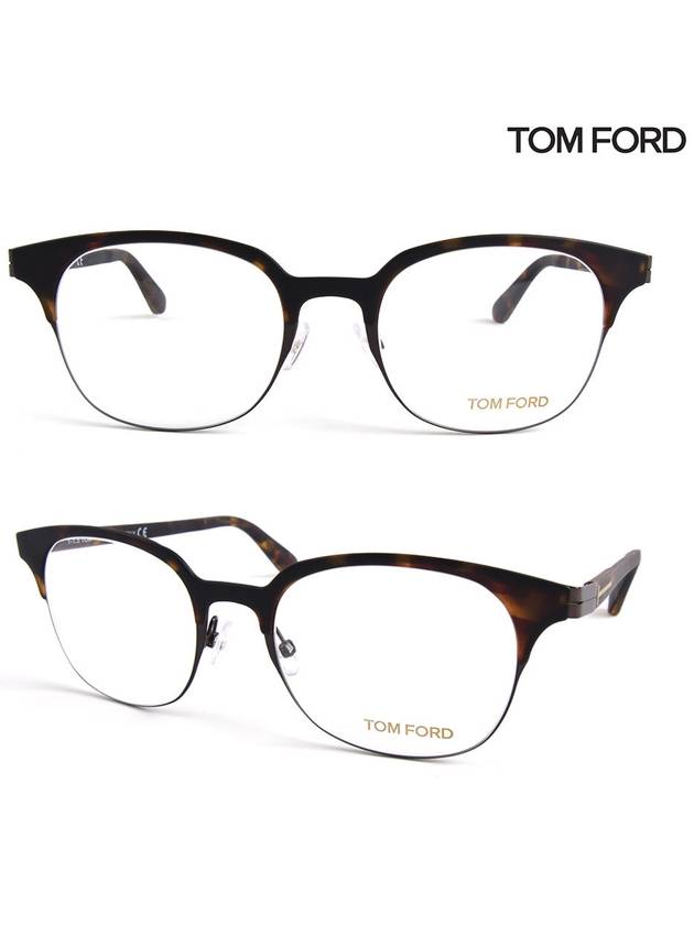 Acetate Gold-Rimmed Eyeglasses Havana - TOM FORD - BALAAN 3