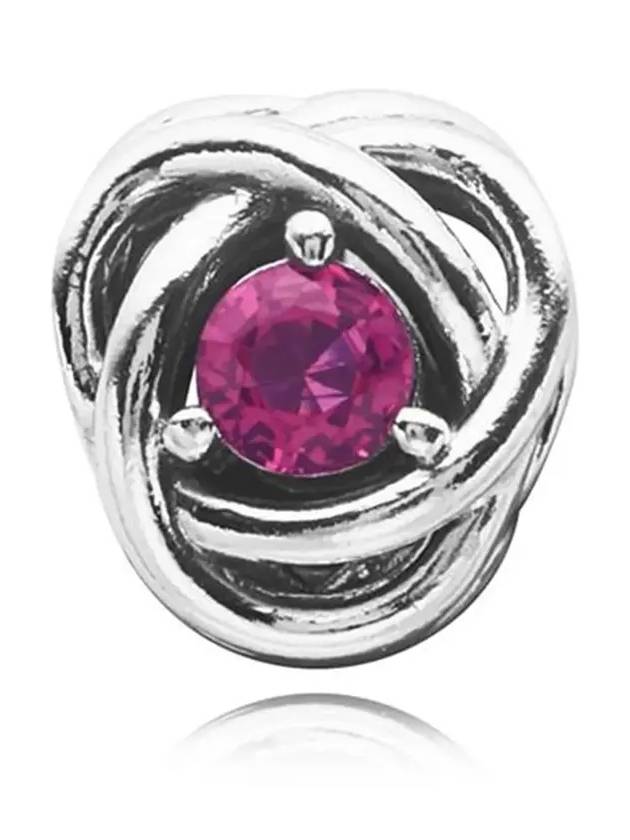 October Birthstone Eternity Circle Bracelet Charm Silver Pink - PANDORA - BALAAN 4