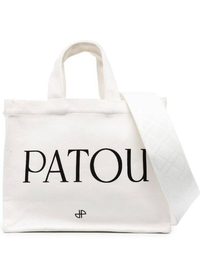 Logo Print Cotton Tote Bag White - PATOU - BALAAN 2