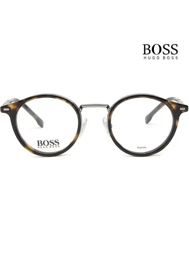 Eyewear Round Titanium Eyeglasses Havana - HUGO BOSS - BALAAN 4