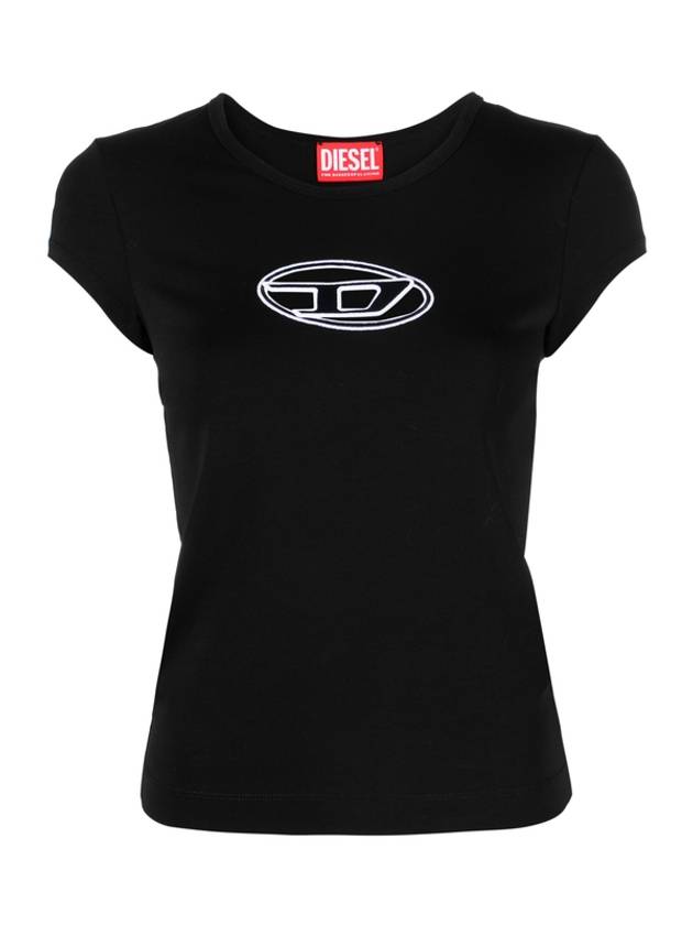 T Angie Peekaboo Logo Short Sleeve T-Shirt Black - DIESEL - BALAAN 2