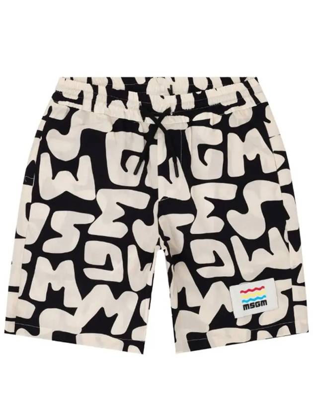 Kids Logo Pattern Short Pants MS029510 200 - MSGM - BALAAN 2