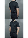 Logo Patch Cotton Short Sleeve T-Shirt Black - STONE ISLAND - BALAAN 6