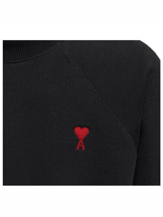 Small Heart Logo Sweatshirt Black - AMI - BALAAN 3