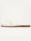 Oran Calfskin Slippers Blanc - HERMES - BALAAN 5