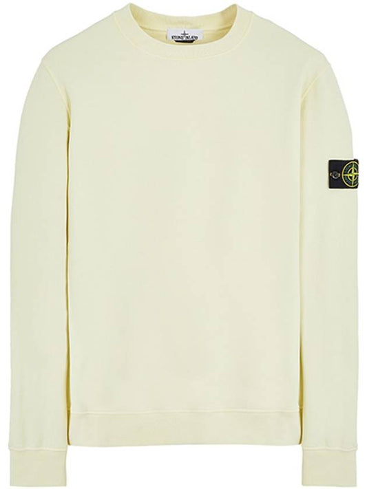 Wappen Patch Crew Neck Sweatshirt Yellow - STONE ISLAND - BALAAN 2