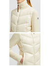 Logo patch knit down mix zip up ivory women s jacket 9B00041 M1241 034 TFS - MONCLER - BALAAN 5