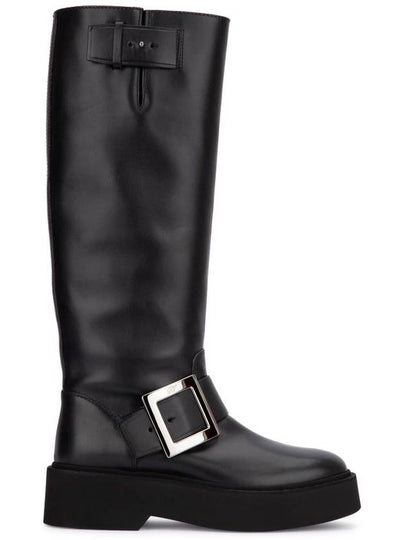 Viv Ranger Biker Leather Long Boots Black - ROGER VIVIER - BALAAN 2