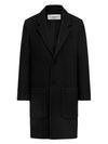 Two Button Wool Single Coat Black - AMI - BALAAN 2