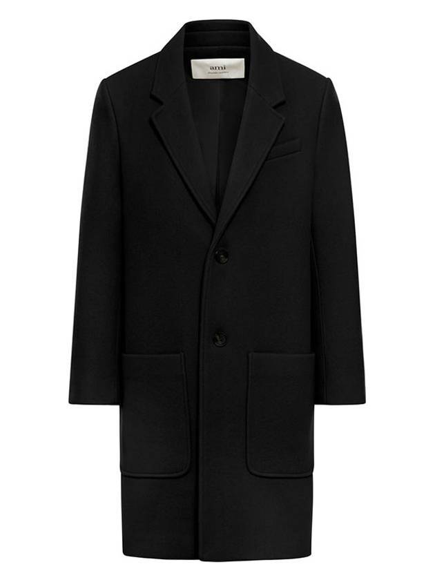 Two Button Wool Single Coat Black - AMI - BALAAN 2