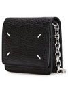 Embroidery Logo Chain Cald Wallet Black - MAISON MARGIELA - BALAAN 3