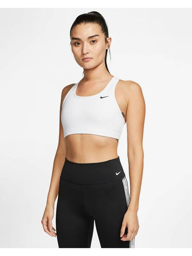 Women's Swoosh Medium Non Padded Sports Bra White - NIKE - BALAAN 1