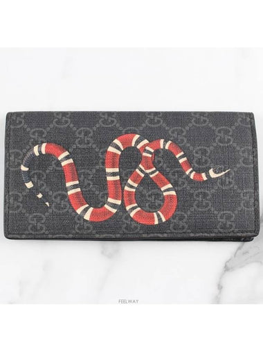 Snake long wallet black OS - GUCCI - BALAAN 1