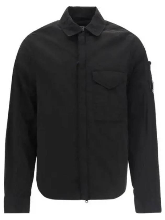 Men's Chrome R Over Shirt Zip Up Jacket Black - CP COMPANY - BALAAN 2