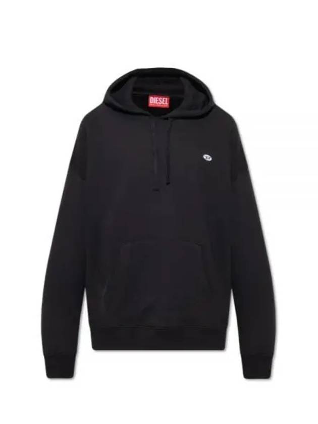 S Rob Doval PJ Oval D Patch Hoodie Black - DIESEL - BALAAN 2