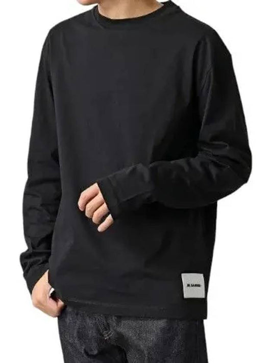 Men's Logo Short Sleeve T-Shirt Black - JIL SANDER - BALAAN.